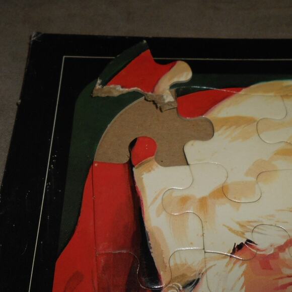 Sylvania TV Television Advertising Santa Clause 30 Piece Puzzle Tray DMG RARE - Picture 4 of 6